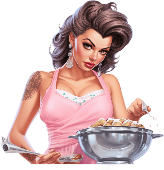 Motivtransfer 3118 Frau beim backen