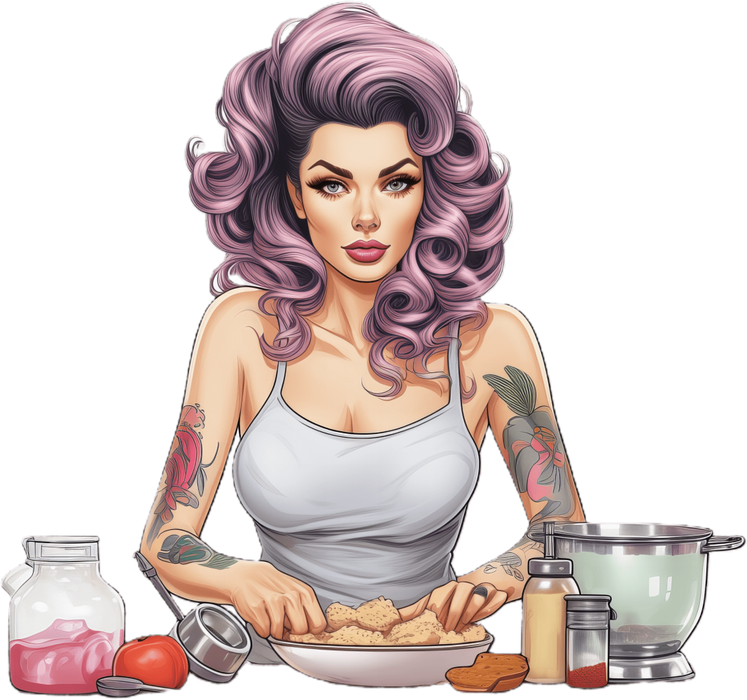Motivtransfer 3121 Frau beim backen