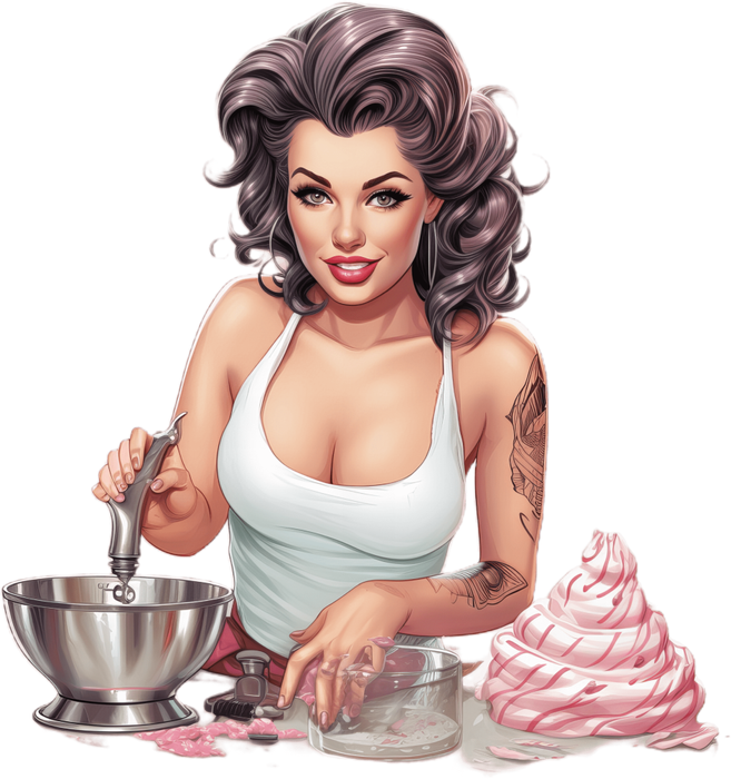 Motivtransfer 3123 Frau beim backen