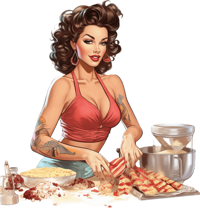 Motivtransfer 3124 Frau beim backen