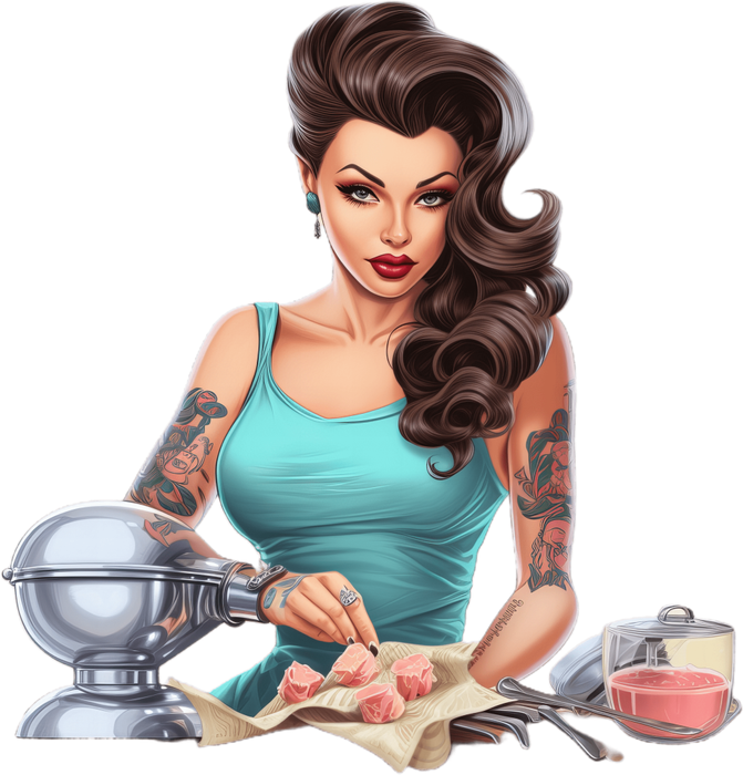 Motivtransfer 3125 Frau beim backen