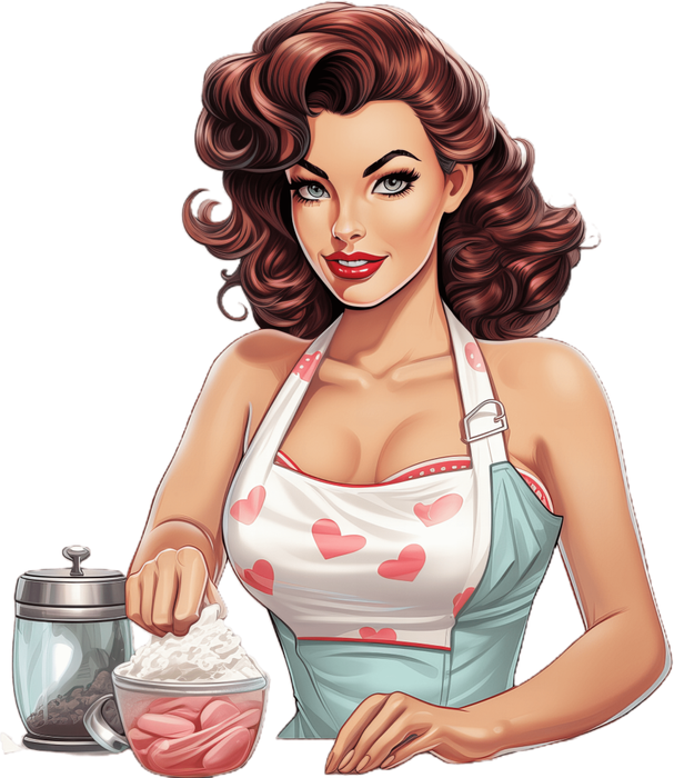 Motivtransfer 3127 Frau beim backen