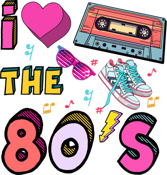 Motivtransfer 3145 I heart the 80s