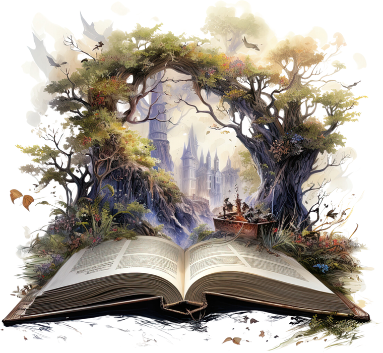Motivtransfer 3192 Bäume mit Buch