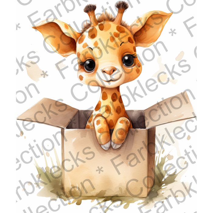 Motivtransfer 3213 Giraffe im Karton