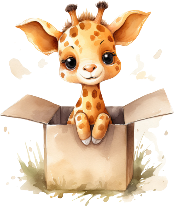 Motivtransfer 3213 Giraffe im Karton