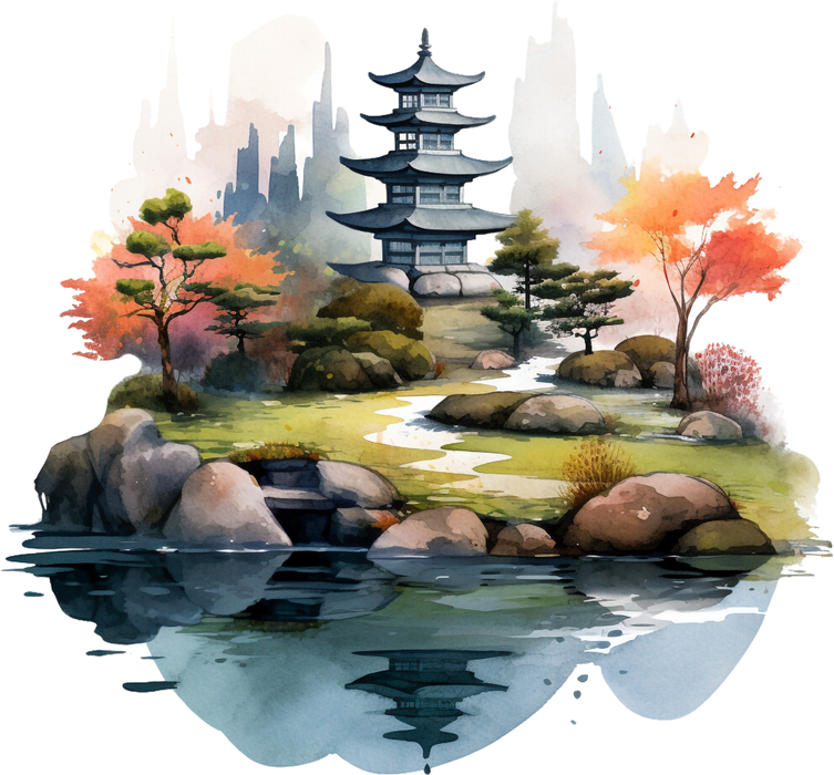 Motivtransfer 3224 Japanische Landschaft