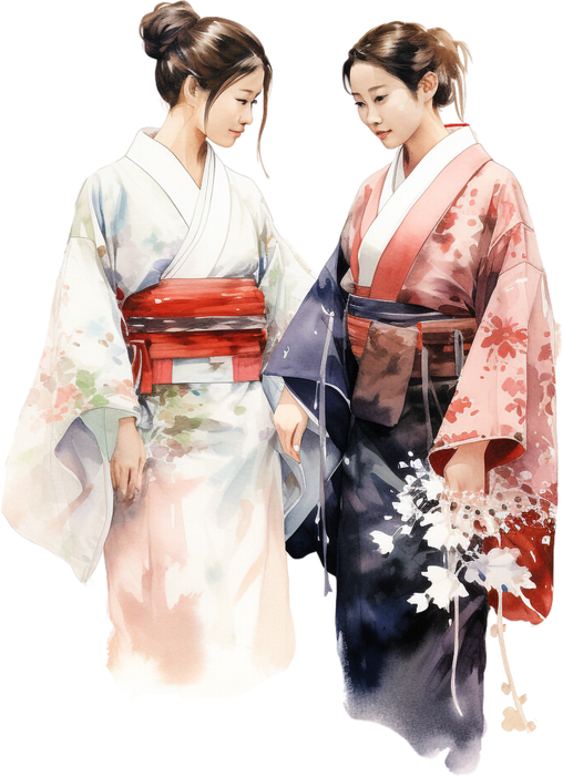 Motivtransfer 3232 Japanerin in tradionellen Gewändern