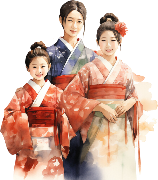 Motivtransfer 3233 Japanerin in tradionellen Gewändern