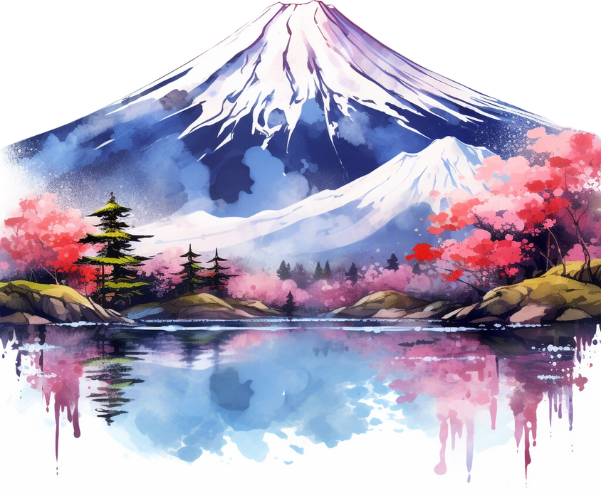 Motivtransfer 3240 Japanische Landschaft am Wasser