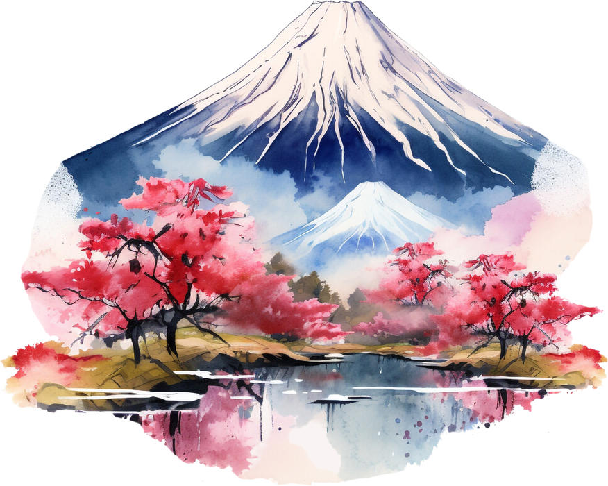 Motivtransfer 3241 Japanische Landschaft am Wasser