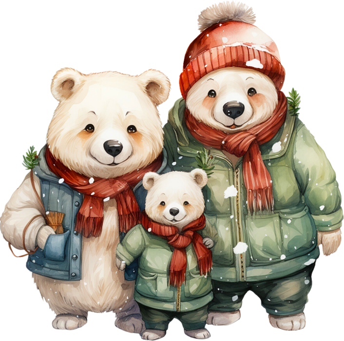 Motivtransfer 3257 Eisbären mit Jacke