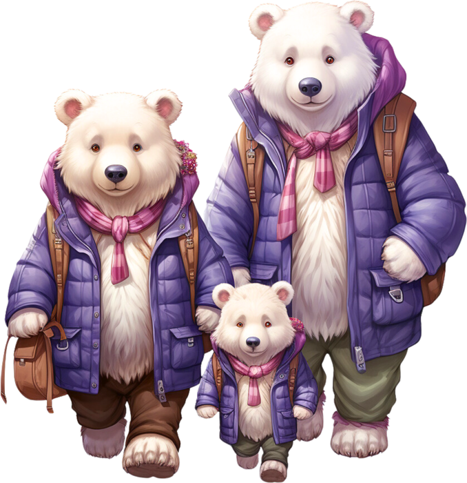 Motivtransfer 3260 Eisbären mit Jacke