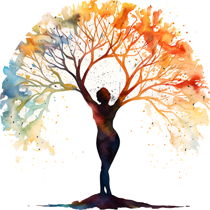 Motivtransfer 3266 Yogabaum mit Figur