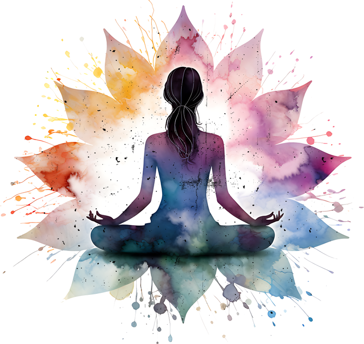Motivtransfer 3267 Mandala mit Yogaposition