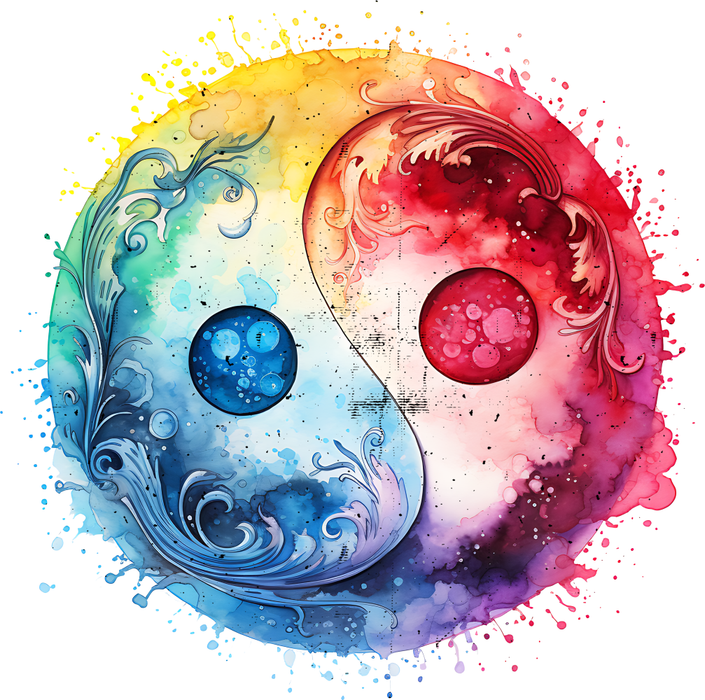 Motivtransfer 3271 Ying und Yang bunt