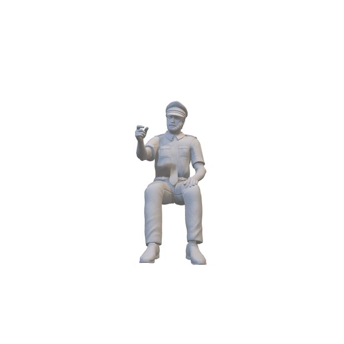 Pilot im Flugzeug - (3DP-329)