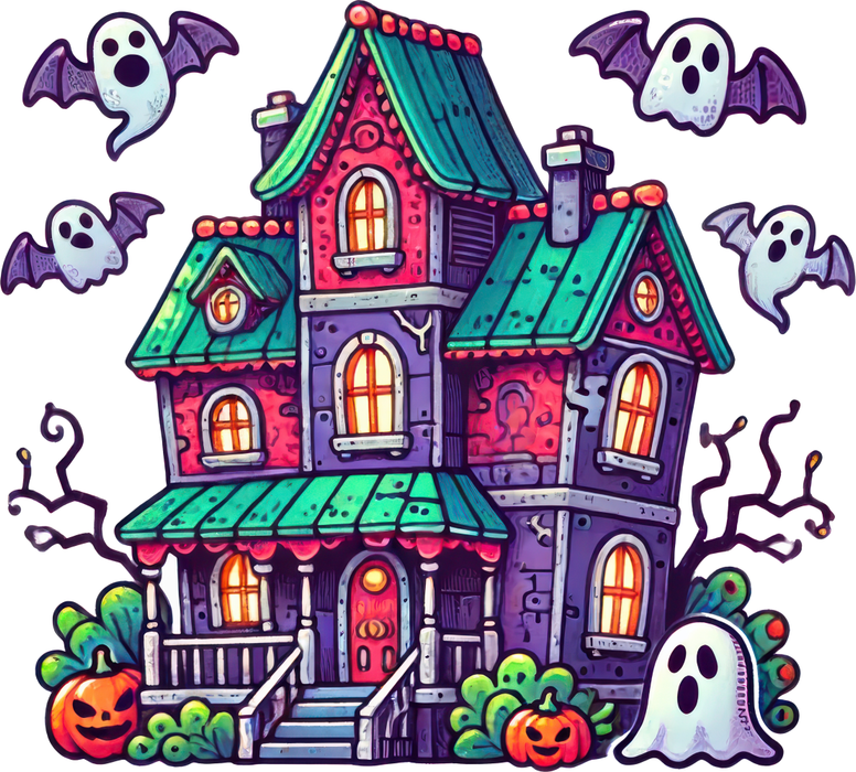 Motivtransfer 3321 Verhextes Haus Illustration