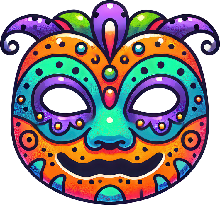 Motivtransfer 3328 Maske bunt Illustration