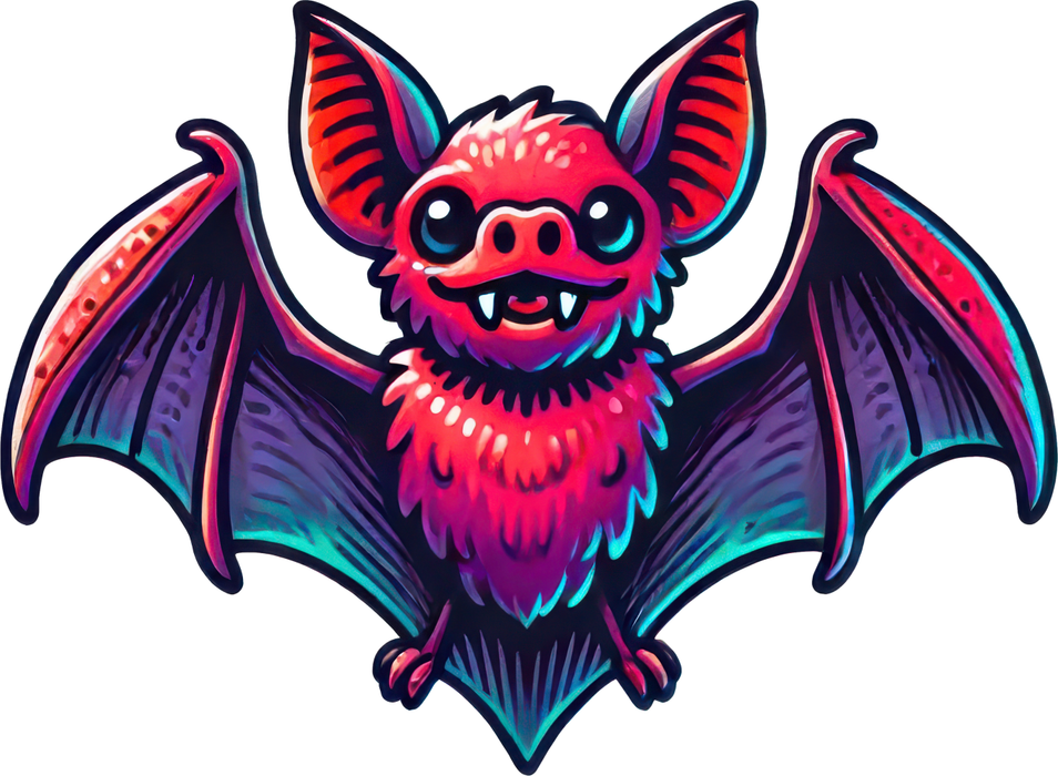 Motivtransfer 3348 Fledermaus rot