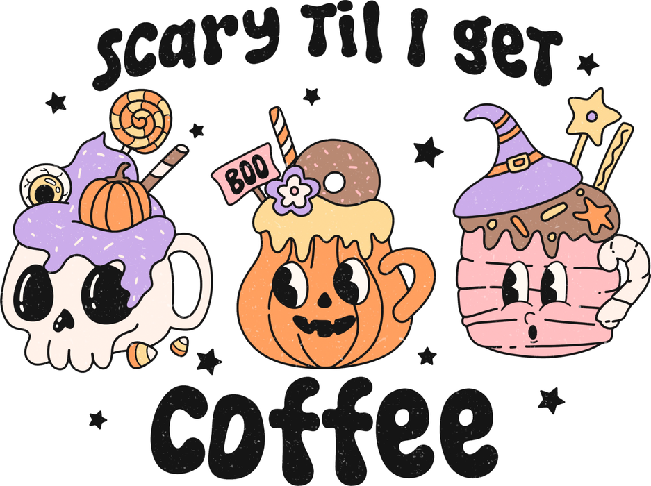 Motivtransfer 3459 Scary til i get coffee