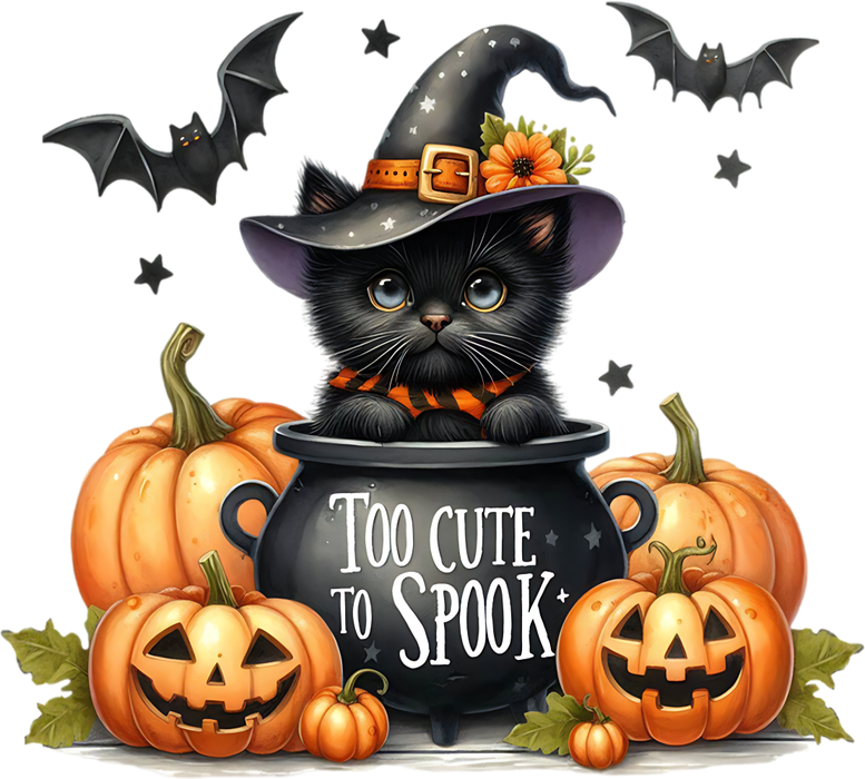 Motivtransfer 3506 Too cute to Spook Katze