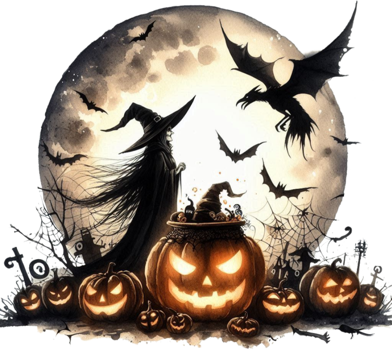 Motivtransfer 3563 Kleine Hexe mit Drache