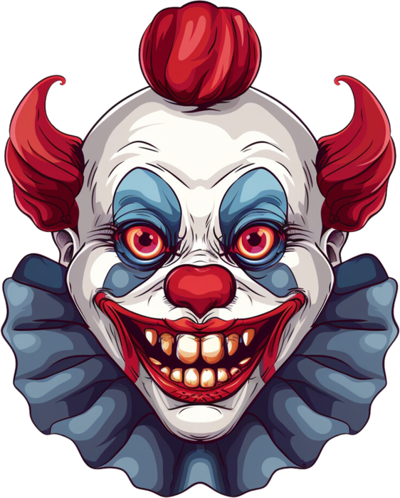 Motivtransfer 3624 Clown Gesicht mit Halskrause