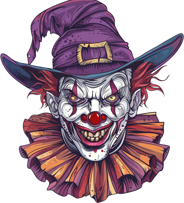 Motivtransfer 3630 Clown Gesicht bunt