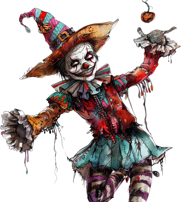 Motivtransfer 3632 Clown Vogelscheuche