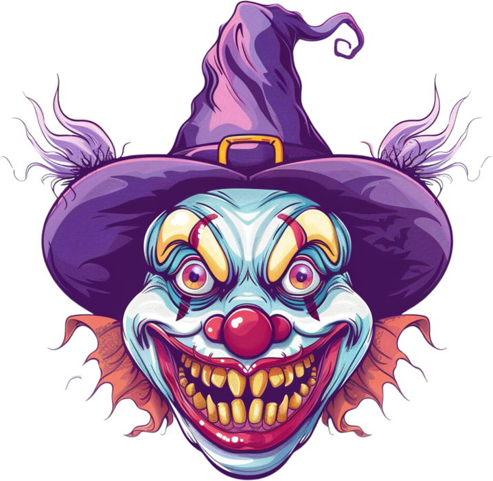 Motivtransfer 3633 Clown Gesicht gruselig