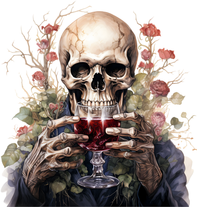 Motivtransfer 3660 Skully Man mit Rosen