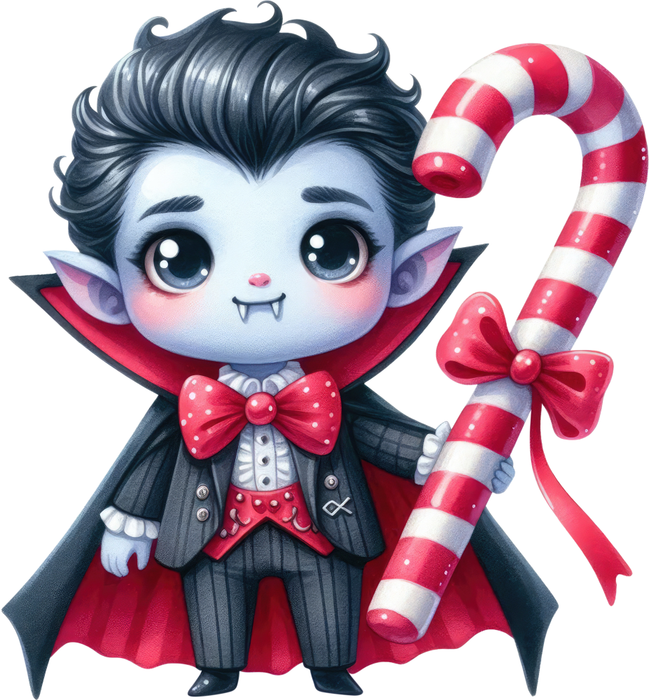 Motivtransfer 3695 Kleiner Dracula mit Zuckerstange