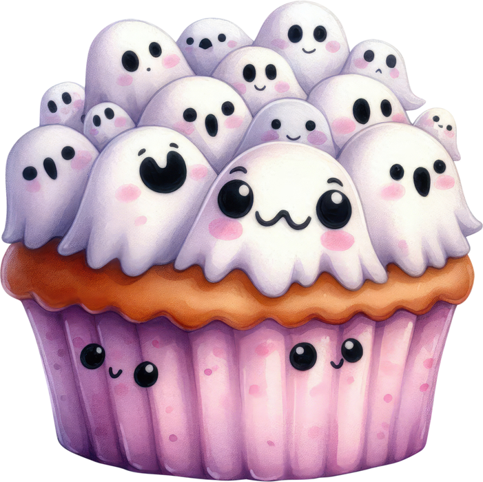 Motivtransfer 3712 Cupcake mit Geistern