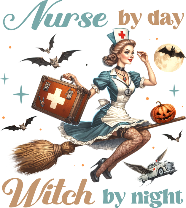 Motivtransfer 3783 Nurse by day Witch by night