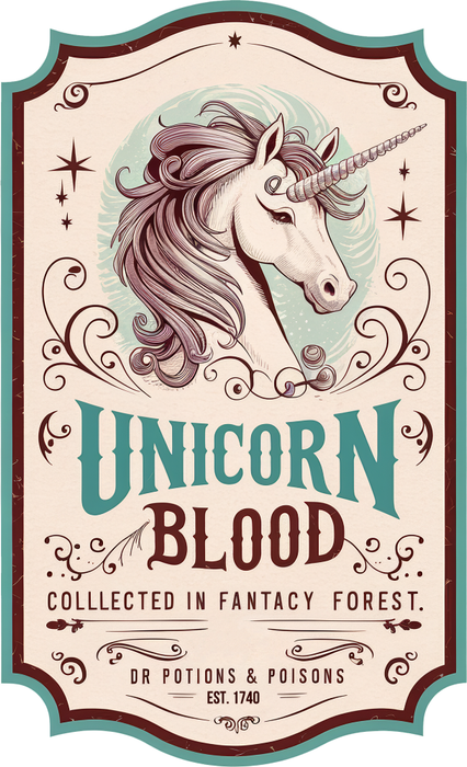 Motivtransfer 3793 Unicorn Blood Label