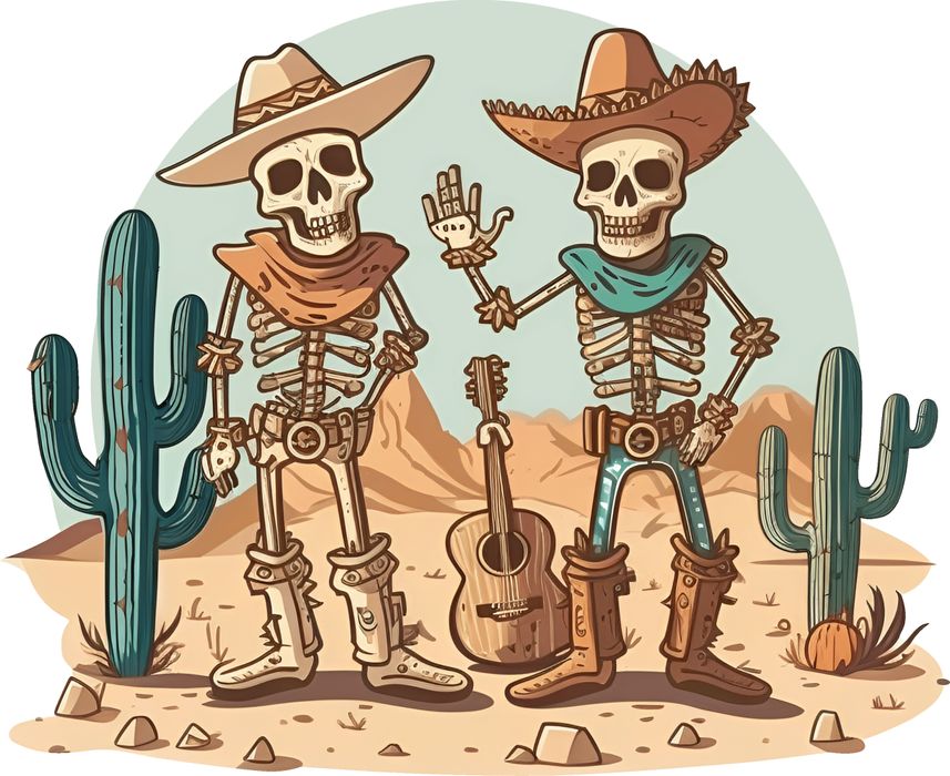 Motivtransfer 3821 Western Skelette