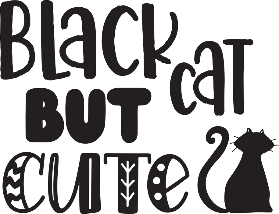 Motivtransfer 3882 Black Cat but Cute