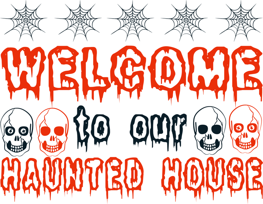 Motivtransfer 4014 Welcome to our Haunted House