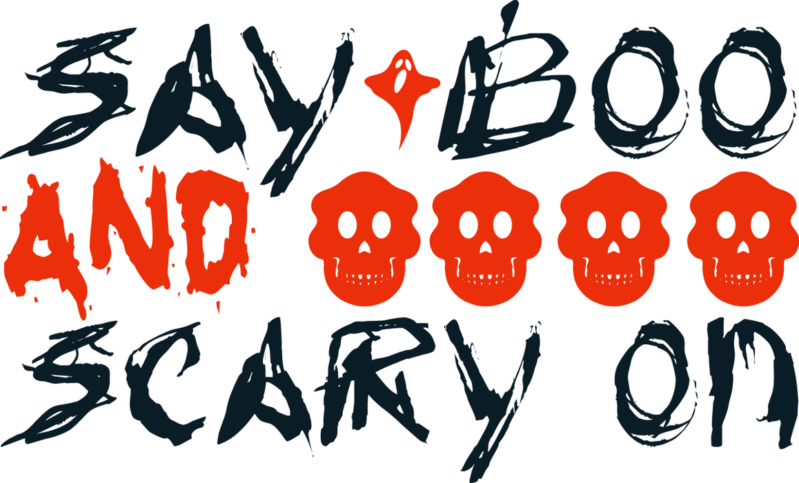 Motivtransfer 4018 Say Boo and scary on