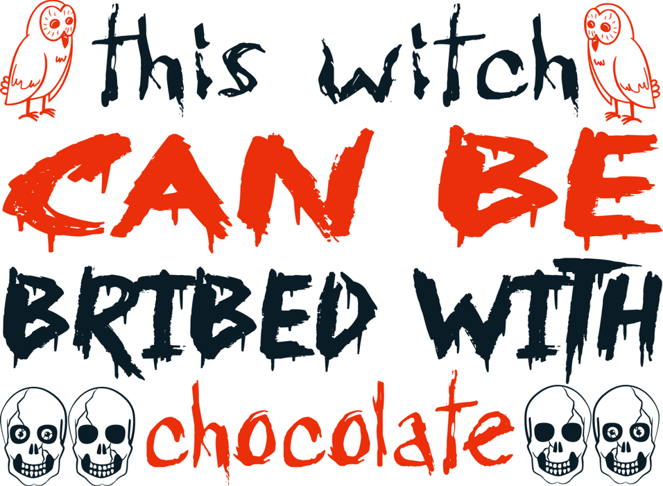 Motivtransfer 4027 This witch can be bribed with chocolate