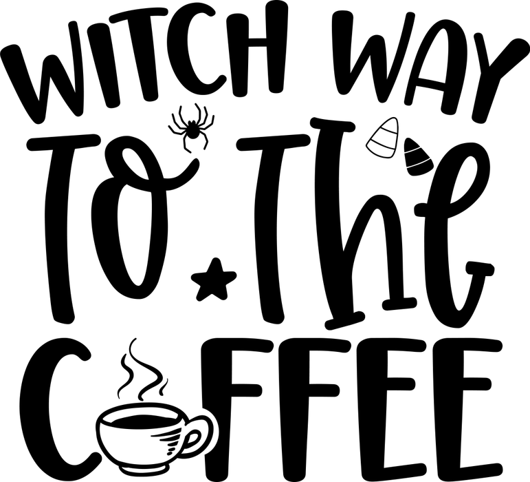 Motivtransfer 4044 Witch Way to the Coffee