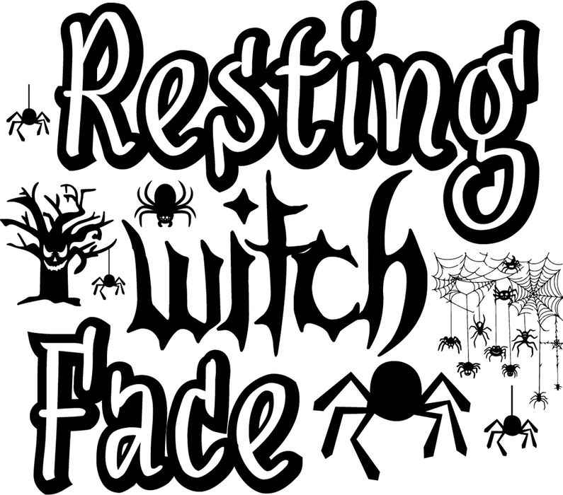 Motivtransfer 4086 Resting witch Face