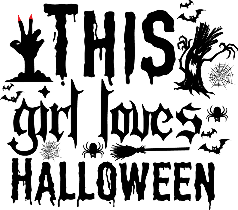 Motivtransfer 4092 This girl loves halloween