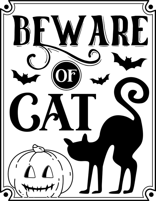 Motivtransfer 4137 Beware of a cat