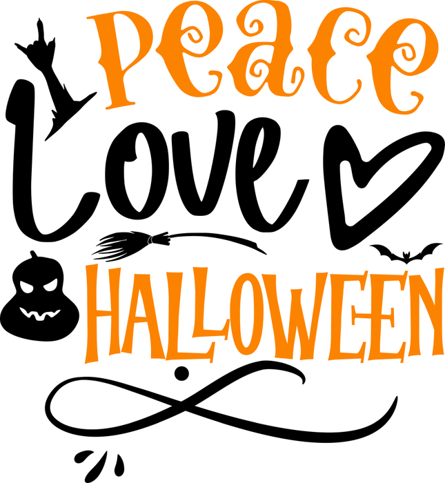 Motivtransfer 4258 Peace Love Halloween