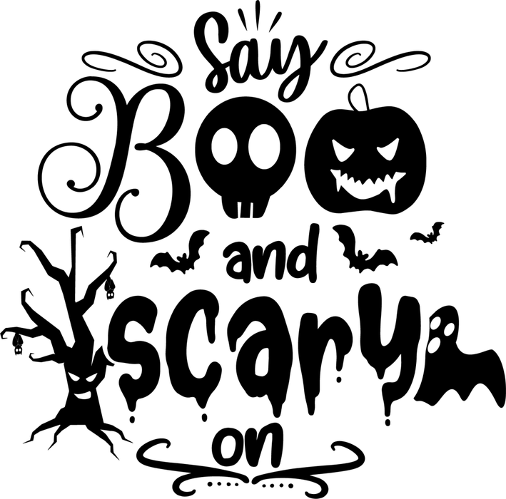 Motivtransfer 4333 say boo and scary on
