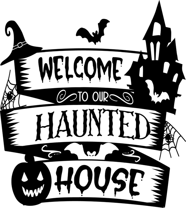 Motivtransfer 4335 welcome to our haunted house