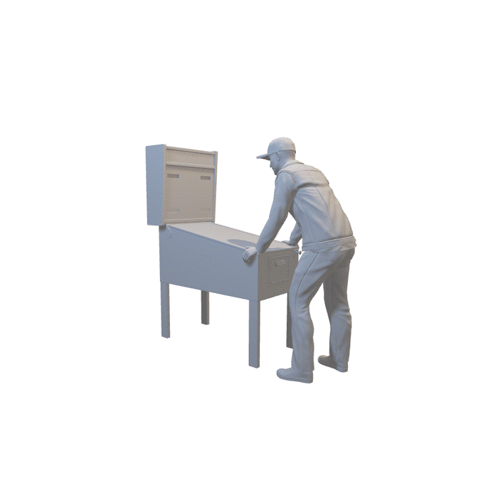 Mann am Flipper - (3DP-439)