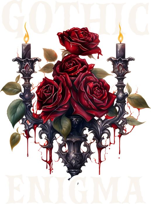 Motivtransfer 4427 Kerzenleuchter mit Rosen